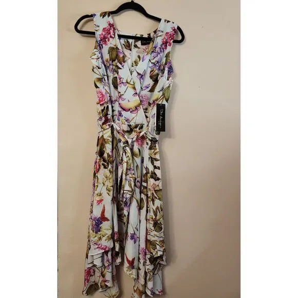 DN Design | Dresses | Nwt Dn Design Fit Flare Floral Sleeveless Wedding  Guest Dress Size 4w | Poshmark